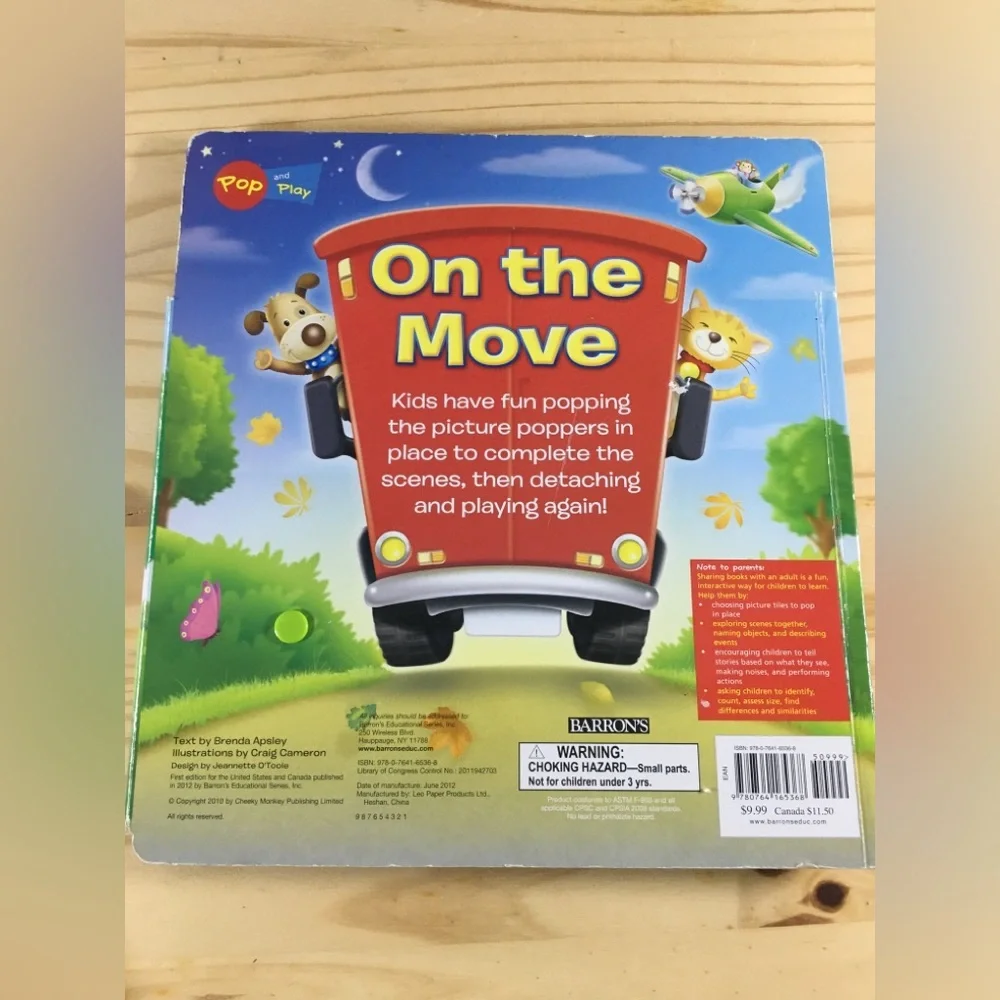 2 Pop and Play Books On the Farm and On the move Brenda Ansley Kids Prek school